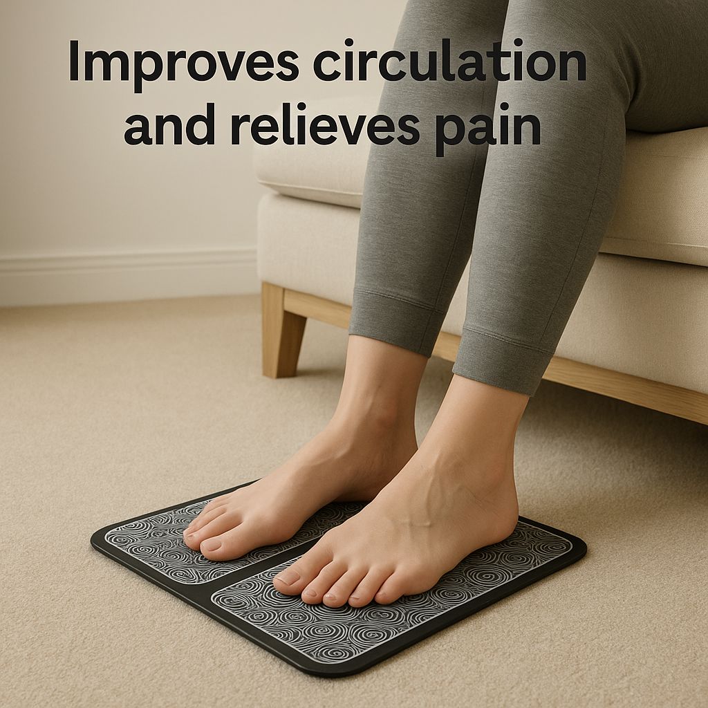 EMS Foot Circulation & Nerve Stimulator for Improved Walking, Balance & Pain Relief with Remote Control