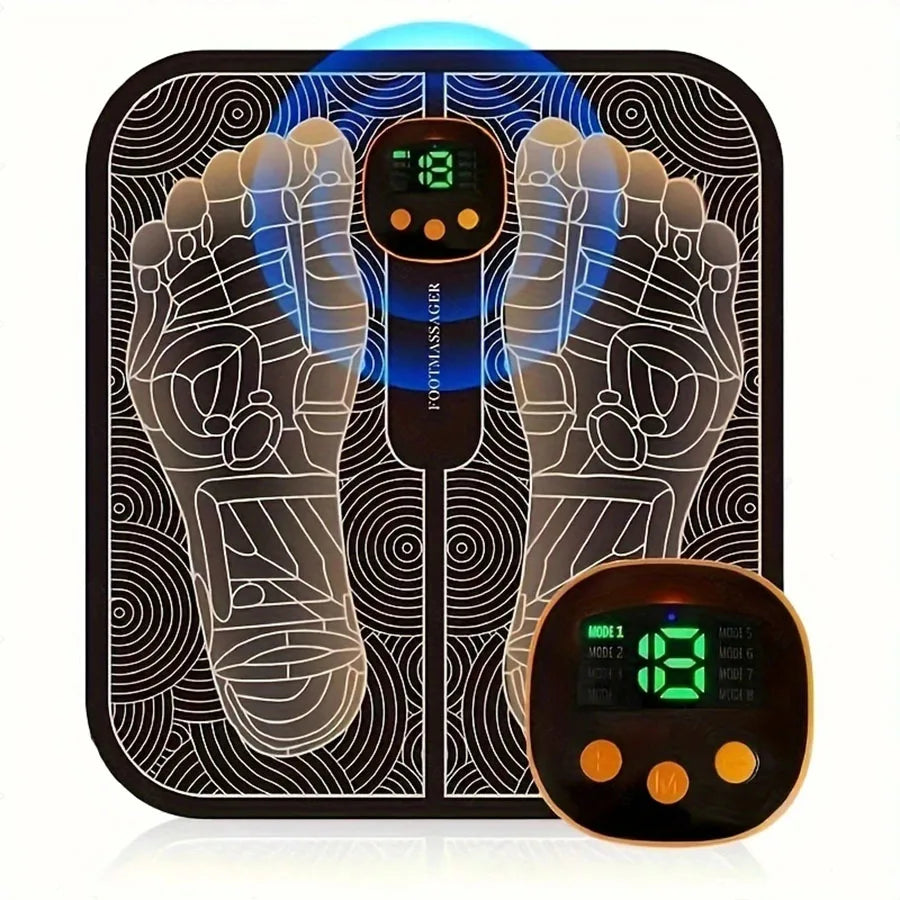 EMS Foot Circulation & Nerve Stimulator for Improved Walking, Balance & Pain Relief with Remote Control